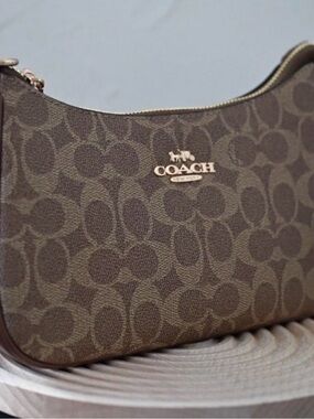 Coach Brown Signature Teri Shoulder Bag